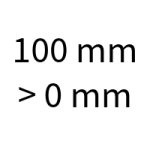 100mm > 0mm +40%