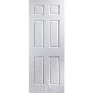 6 panel white primed door