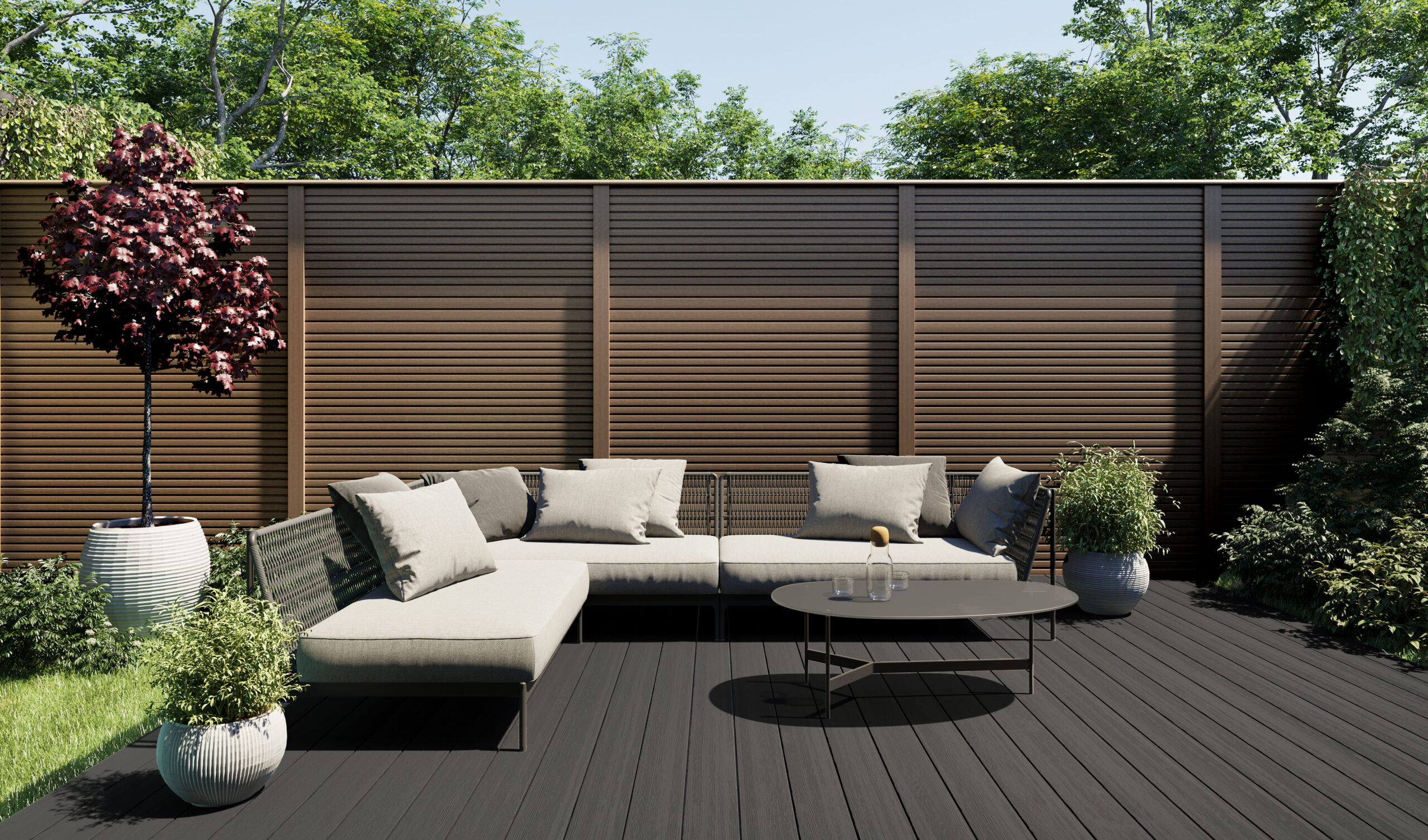 Ecoscape Clarity Fencing - Walnut