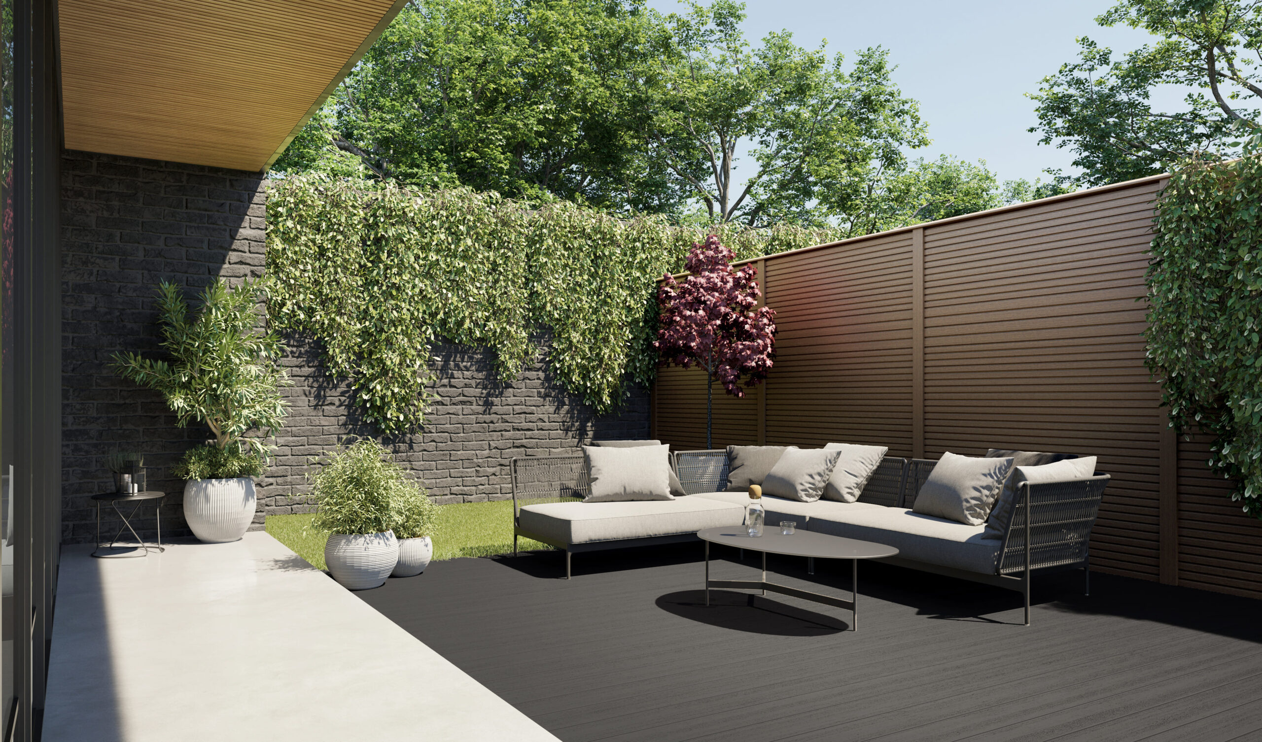 Ecoscape Clarity Fencing - Walnut