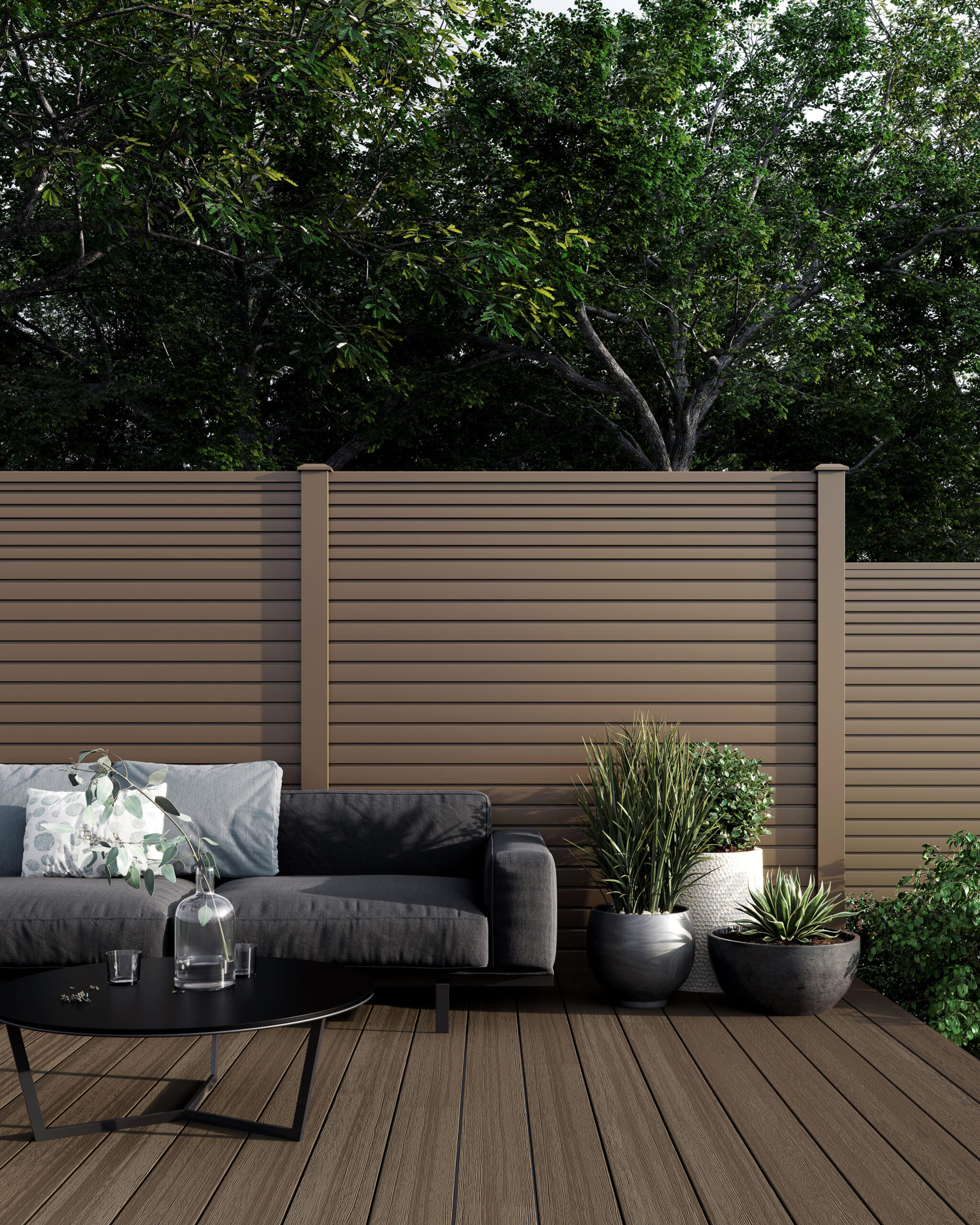 Ecoscape Clarity Fencing - Walnut